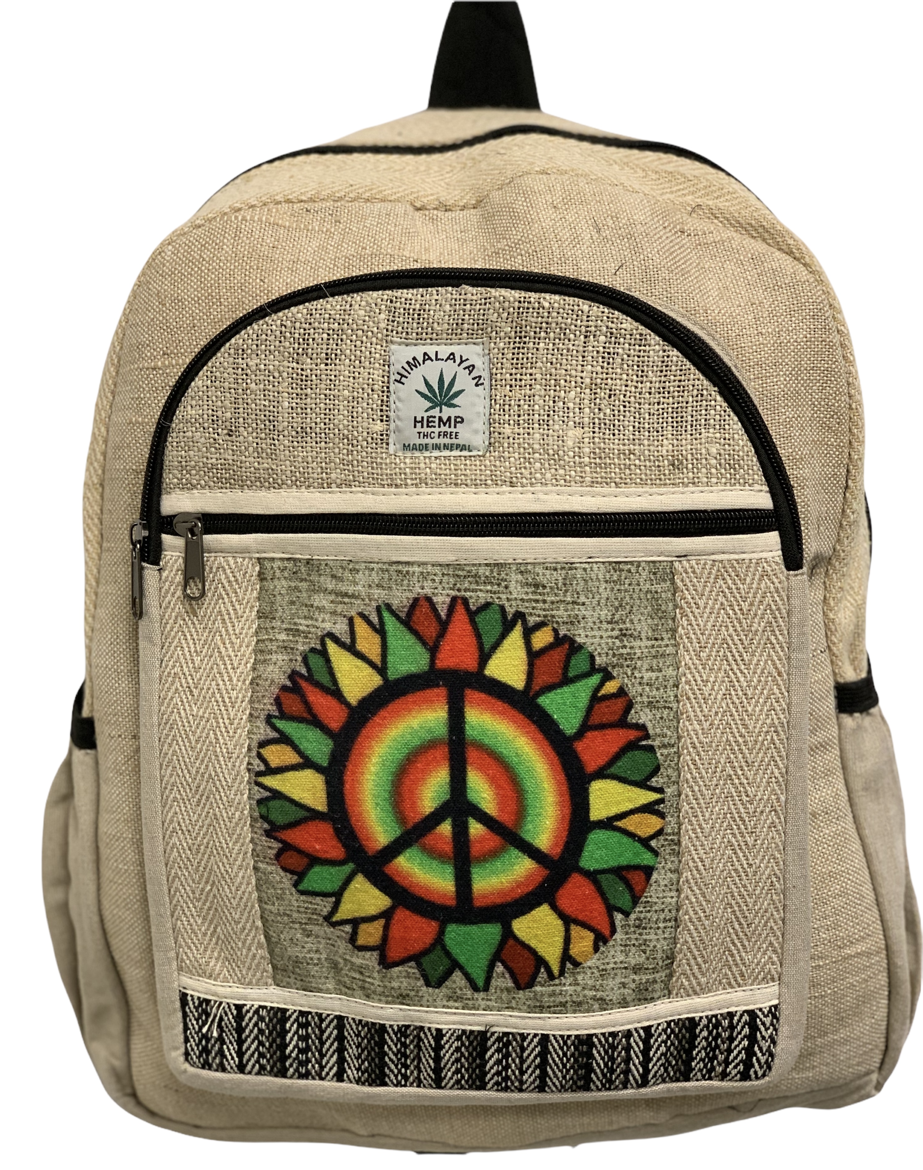 Cotton Hemp Rasta Peace Backpack Wholesale (RIB1206)