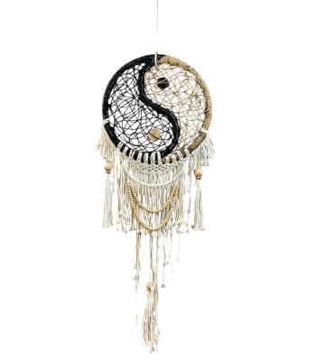 Two Color tone Tassel and Beads Yin Yang Dreamcatcher AB221 