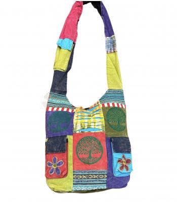 Cotton Flower Pocket 3 Tree of Life Bag AGB7827