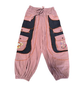 Cotton Harem Embroidery Mushroom Pant D1434