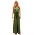 Cotton Jungle Beauty Mushroom Artwork Palazzo Jumpsuit Overall  D1438