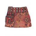 Cotton Waistband Zip Pocket Free Style Mini Skirt HF48 