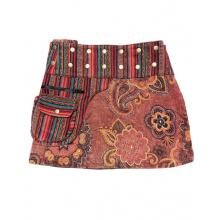 Cotton Waistband Zip Pocket Free Style Mini Skirt HF48