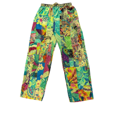 Cotton Green Multi  Floral Floral Yoga Pants HF50