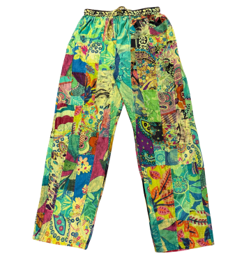 Cotton Green Multi  Floral Floral Yoga Pants HF50
