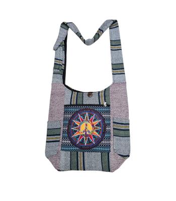 Cotton Multi Color patchwork Peace Chakra Bag KFC2971 
