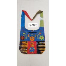 Cotton Razor Cut Embroidery Peace Flowers Bag KFC2984