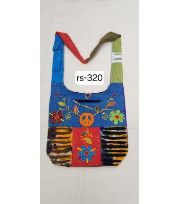 Cotton Razor Cut Embroidery Peace Flowers Bag KFC2984 
