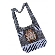 Cotton Black and White Razor Cut Trim Triple Sun Bag KFC1304