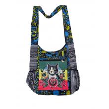 Cotton Patchwork Rose Decorated King Cat Bag KFC3105