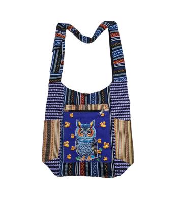 Cotton  Embroidery King Owl  Bag KFC3107