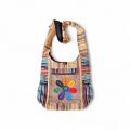 Cotton  Embroidery Rainbow Flower Himalaya Bag KFC3109