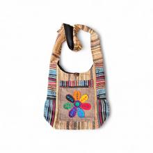 Cotton  Embroidery Rainbow Flower Himalaya Bag KFC3109
