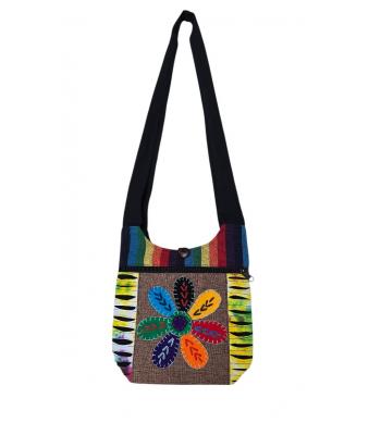 Cotton Rainbow Chakra Flower Mini Bag KFC3110