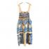 Cotton Vintage Feed Sack Rabbit Overall Jumpsuit  KTF26249