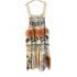 Cotton Vintage Feed Sack Sun Flowers Overall Jumpsuit  KTF26245