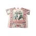 Cotton Vintage Feed Sack Horse Half Sleeve Floral V Neck Top KTF26226