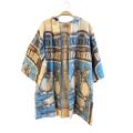 Cotton Vintage Feed Sack Rabbit Hooded Jacket  KTF26234