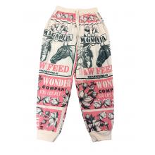 Cotton Vintage Feed Sack Magnolia Floral Drawstring Pant KTF26241
