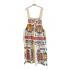 Cotton Vintage Feed Sack Tiger Overall Jumpsuit  KTF26246
