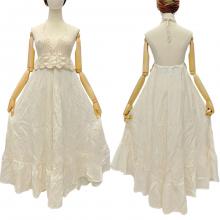 Cotton Crochet Top Halter Long  Dress KTK26308