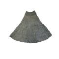 Cotton Outside Stiches Ombre Crochet Waist Sage Long Skirts  KTK26327