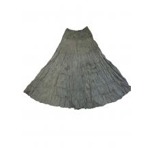 Cotton Outside Stiches Ombre Crochet Waist Sage Long Skirts  KTK26327