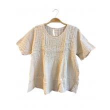 Cotton Boho Crinkle Half Sleeve Kamana Top KTK26330