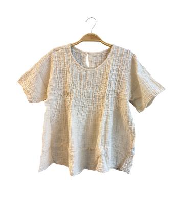 Cotton Boho Crinkle Half Sleeve Kamana Top KTK26330