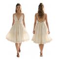 Cotton Crochet Spaghetti Strap Lace Dress   KTK26333