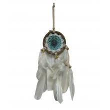 Dream Catcher White  Feather Thread Net KTM8