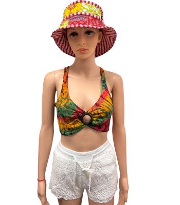 Rayon Tie Dye Cross Strap Bra Top KTN205T