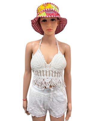 Cotton Crochet Fringe Cream Bra KTT1824