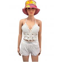 Cotton Lace Crochet White Bra KTT1826