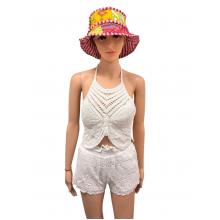 Cotton Lace Crochet white Butterfly Top Bra  KTT1827