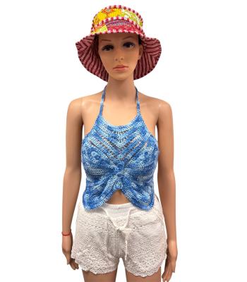 Cotton Crochet Blue Butterfly Top Bra KTT1828