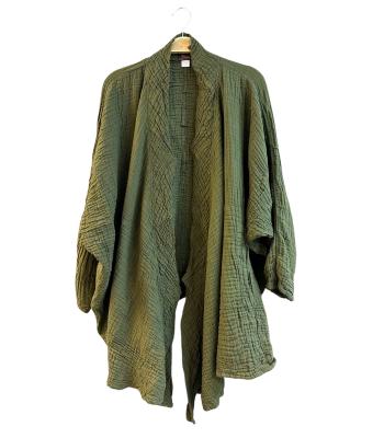 Cotton Crinkle Open Front Cardigan KTX2561