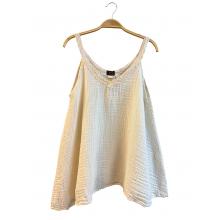 Cotton Crochet  Straps A line  White  Top  KTX2564
