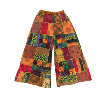 Cotton Floral Artwork Wide Leg Palazzo Pant LF134