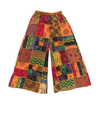 Cotton Floral Artwork Wide Leg Palazzo Pant LF134
