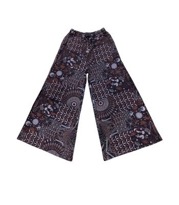 Cotton Floral Artwork Wide Leg Palazzo Pant LF137