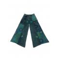 Cotton Blue Multi Razor Cut Crazy Artwork Palazzo Pant LF26353