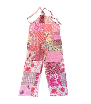 Cotton Multi Color Patchwork  Pink Overall MB36