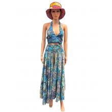 Rayon Polyester Mixed Bra top and  Pant  Set MB39