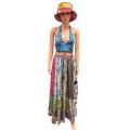 Cotton Multi Patch Long Festival Skirts MB29