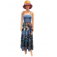 Floral Patch 8 Tier Bobin  Two in one Dress MB41