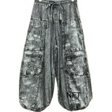 Cotton Stonewashed Balloon Black and white Mushroom Festival Pant NT12