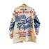 Cotton Vintage Feed Sack Dayton Blue Ribbon Cardigan Jacket KTF26235