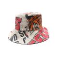 Cotton Vintage Feed Sack Tiger Bucket Hat KTF26251