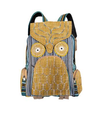 Cotton Emb Owl Backpack RIB24775